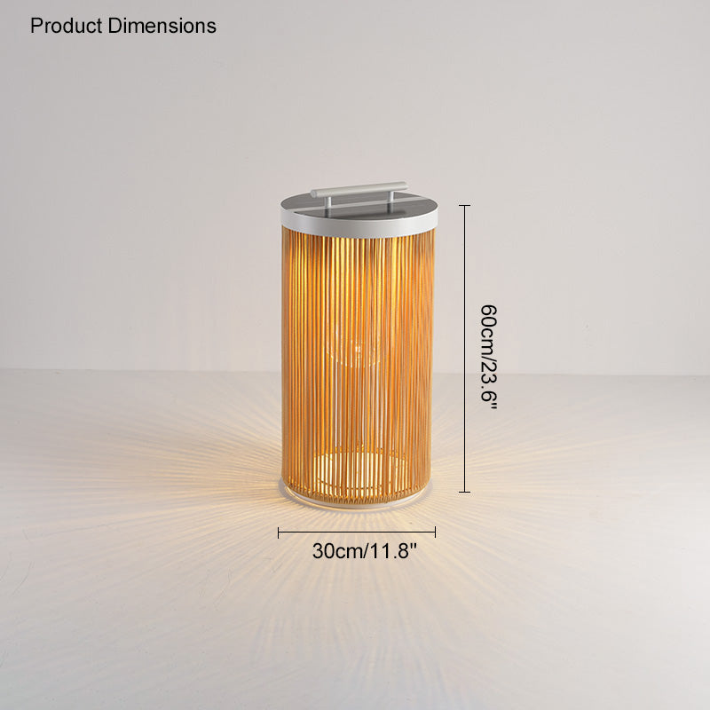 WOMO Linterna solar portátil de mimbre para exteriores WM9020