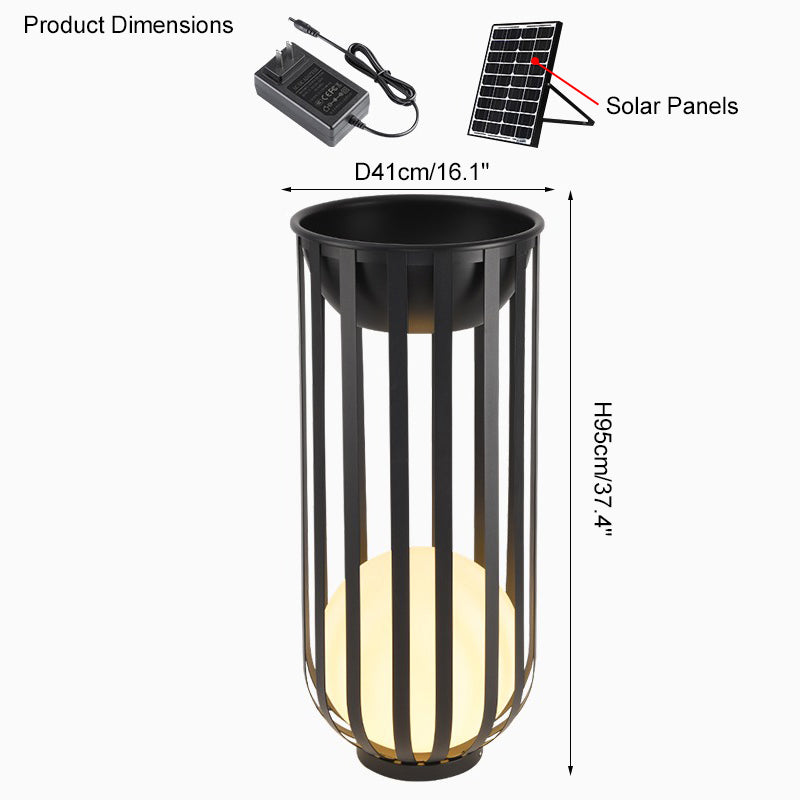 WOMO  Lámpara solar recargable para suelo de patio - WM9004