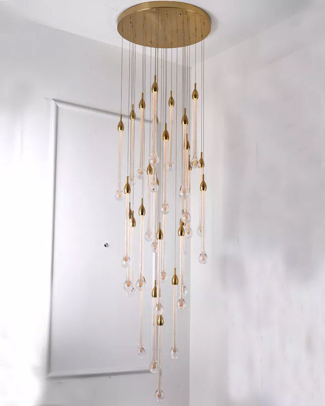WOMO Lámparas Colgantes de Cristal con Gota de Lluvia-WM2124