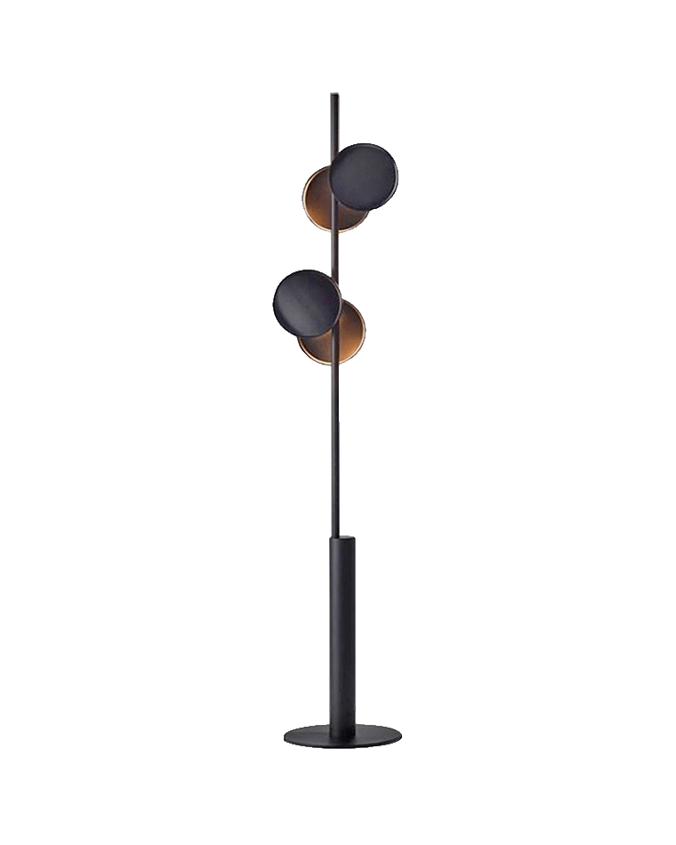 Lámpara de pie WOMO negra con poste - WM7037