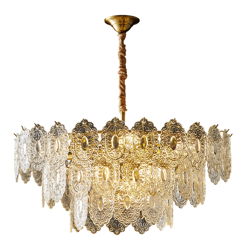 WOMO Lámparas Colgantes Cristal Texturizado Escalonado-WM2208