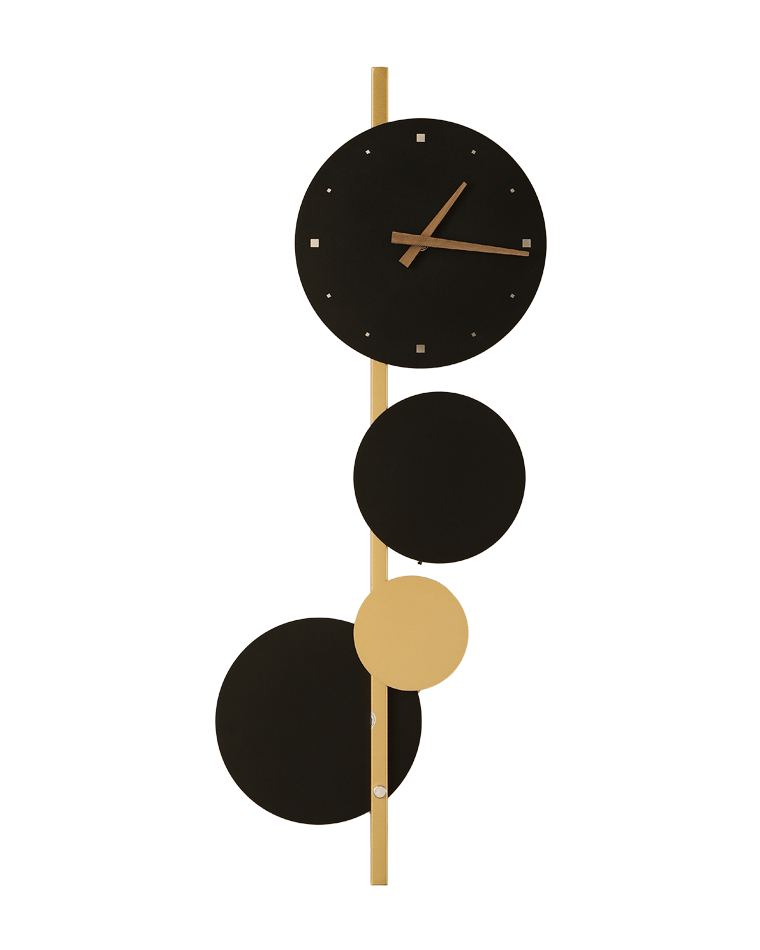 Reloj de pared escultural WOMO con luz LED-WM6087