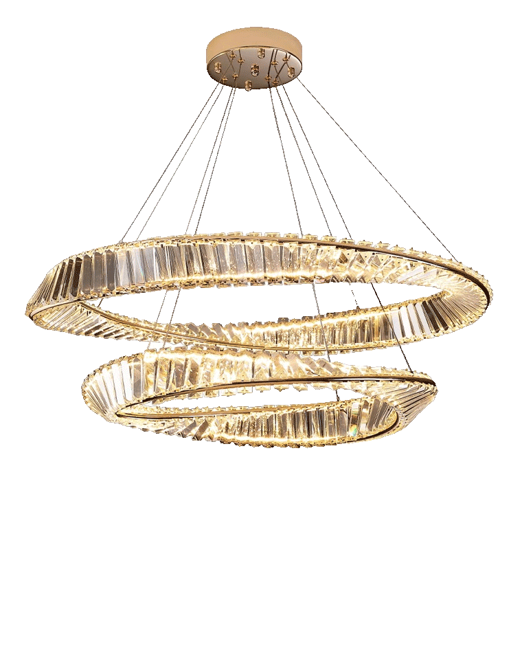 WOMO Lámparas Colgantes Circular Prisma de Cristal Möbius-WM2191