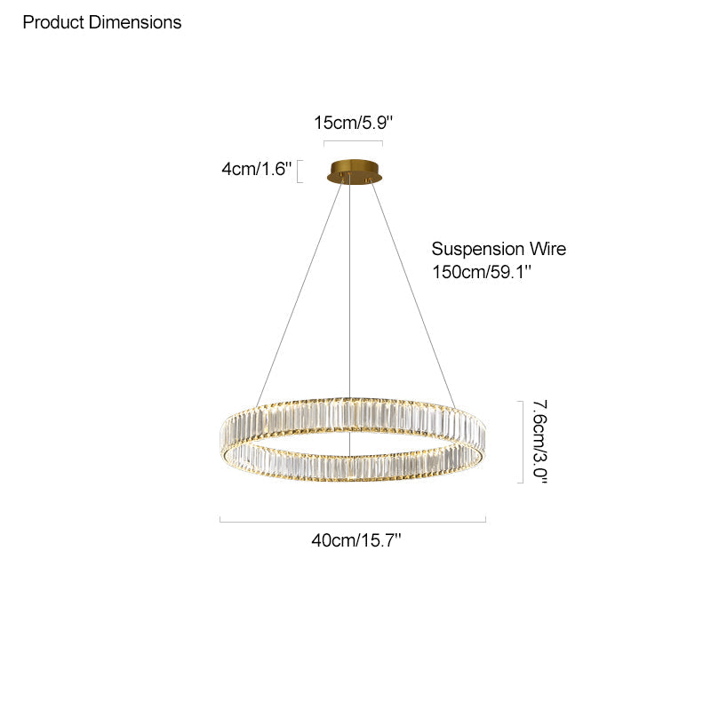 Lámpara de araña circular de cristal de 2 niveles WOMO-WM2192