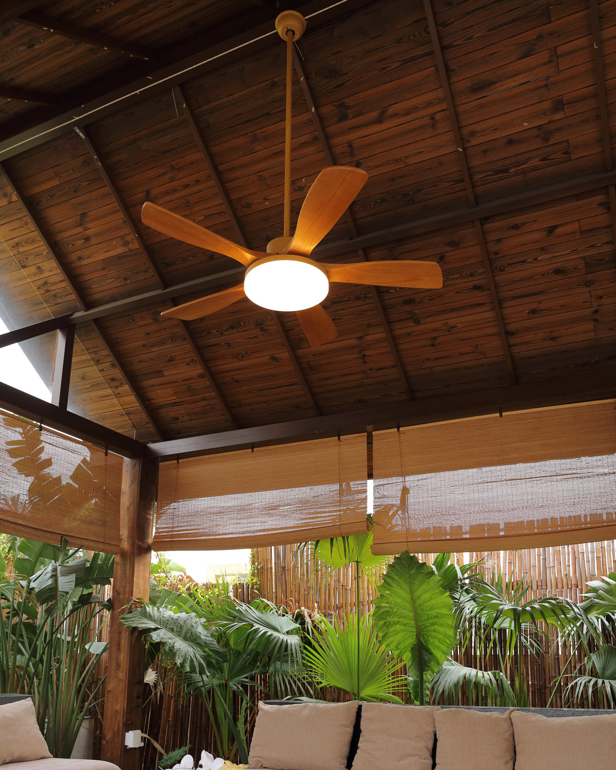 WOMO Ventiladores de techo con luz Reversible Escandinavo - WM5002