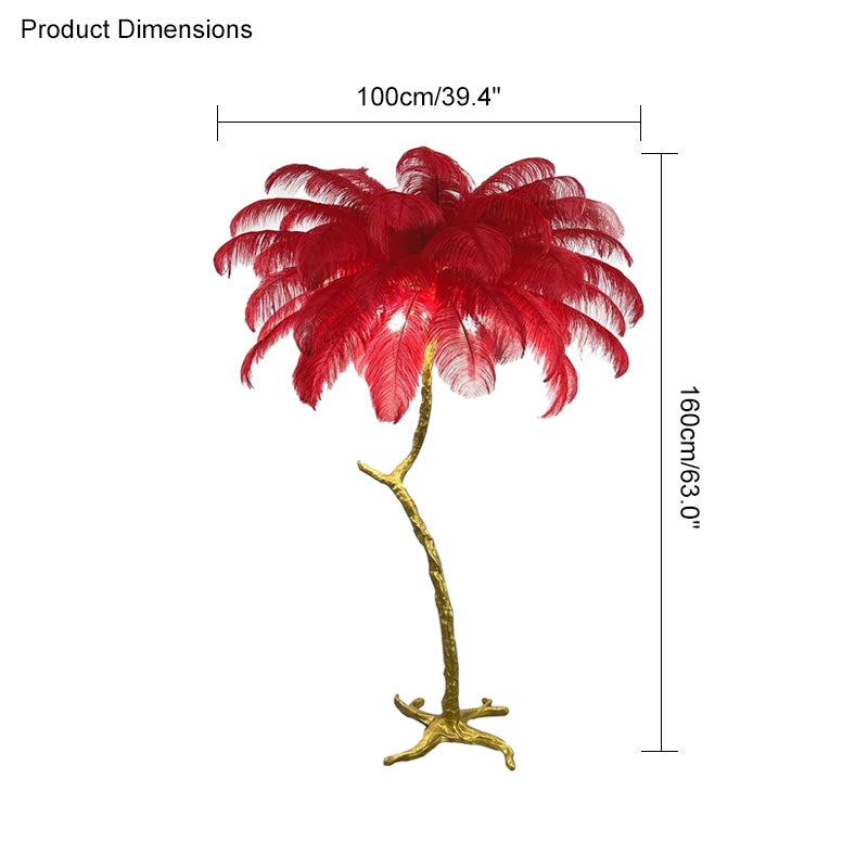 WOMO Lámpara de pie Feather Palm Tree - WM7000