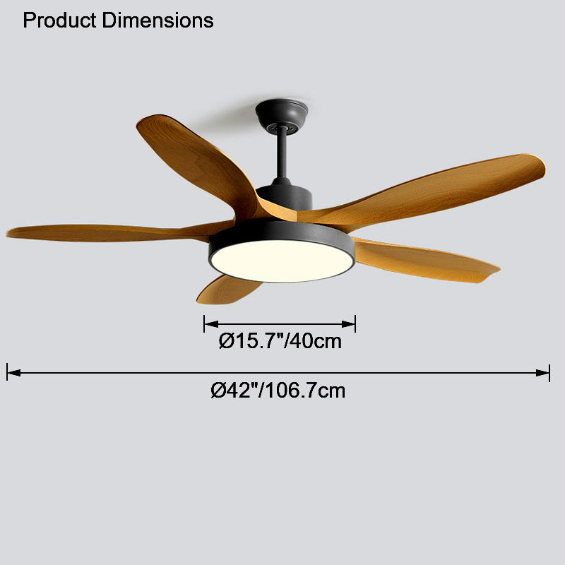 WOMO Ventiladores de techo con luz Reversible Escandinavo - WM5002