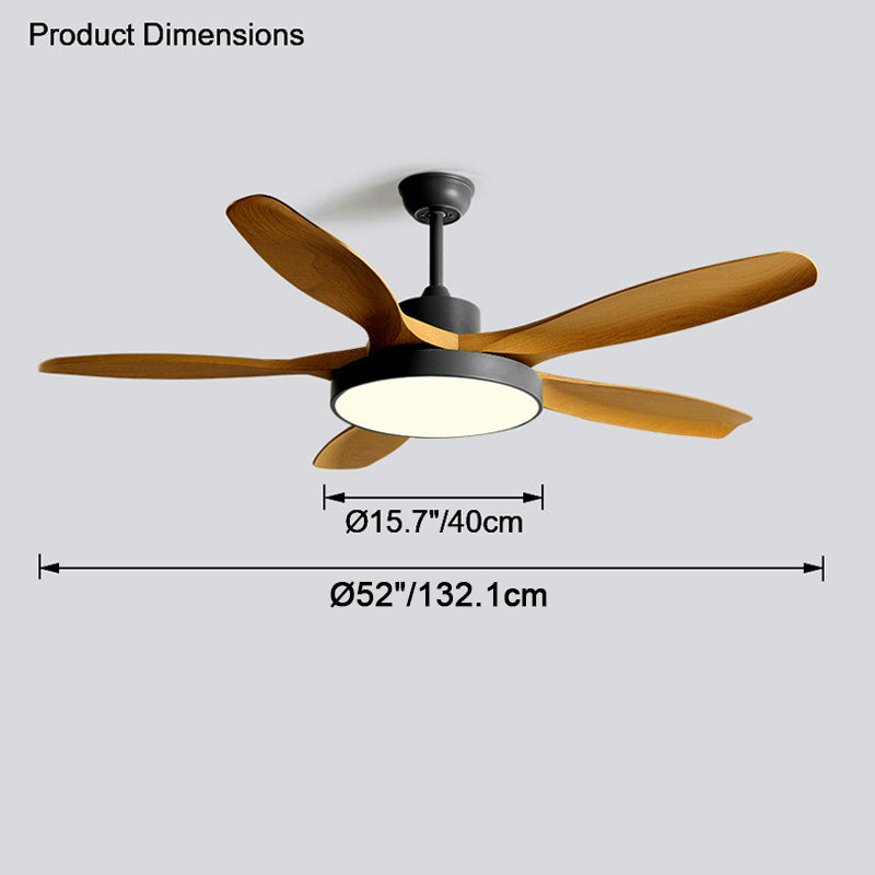 WOMO Ventiladores de techo con luz Reversible Escandinavo - WM5002