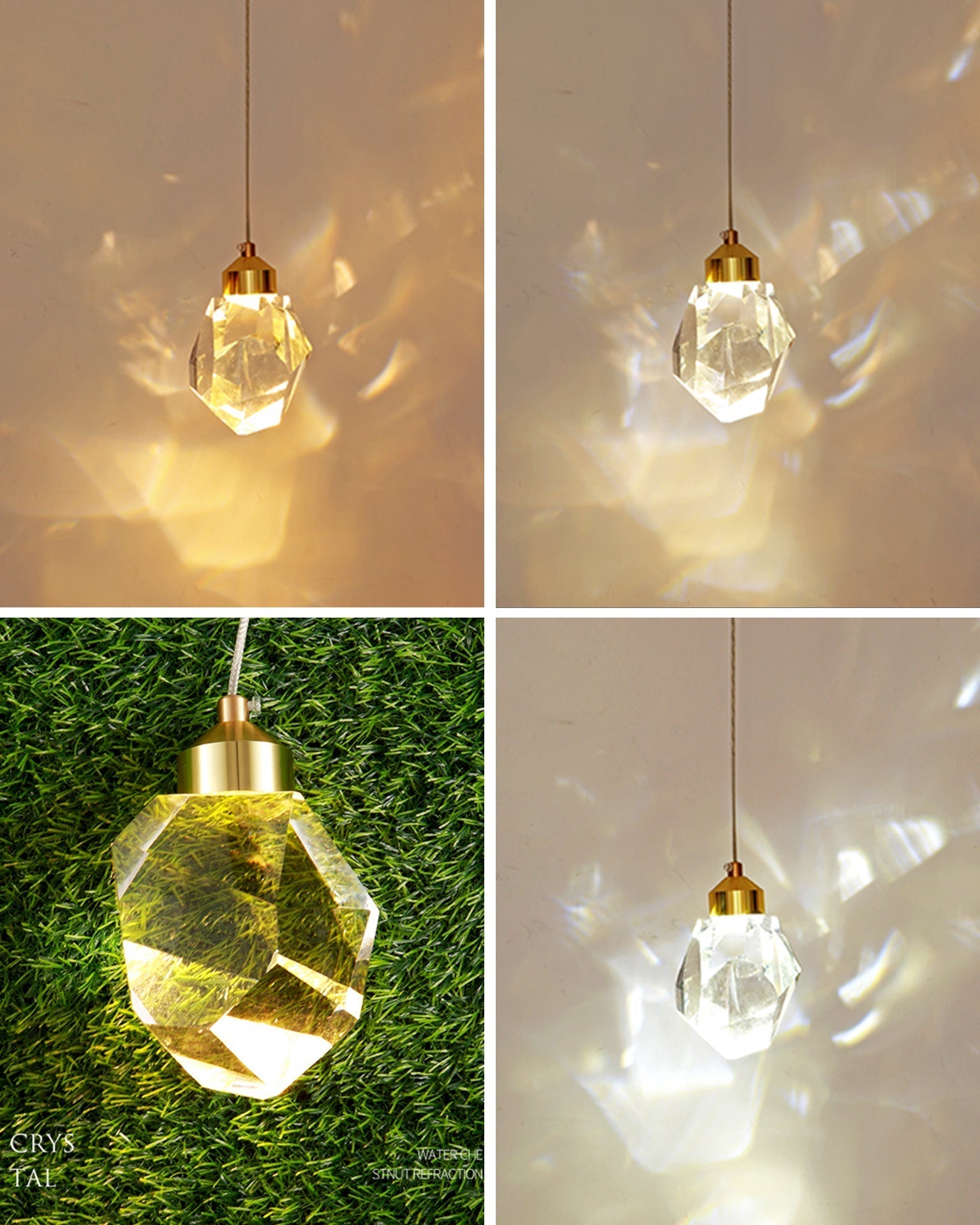 WOMO Lámparas Colgantes Cristal Múltiple Luces-WM2189