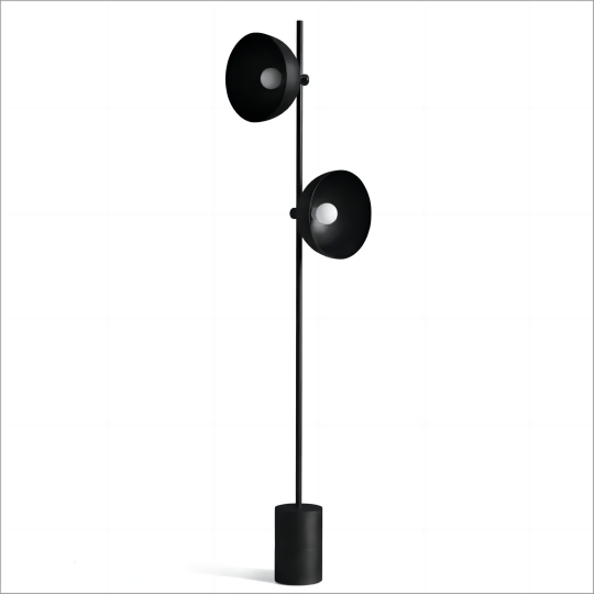 WOMO Lámpara de pie de estudio ajustable de 2 focos - WM7022