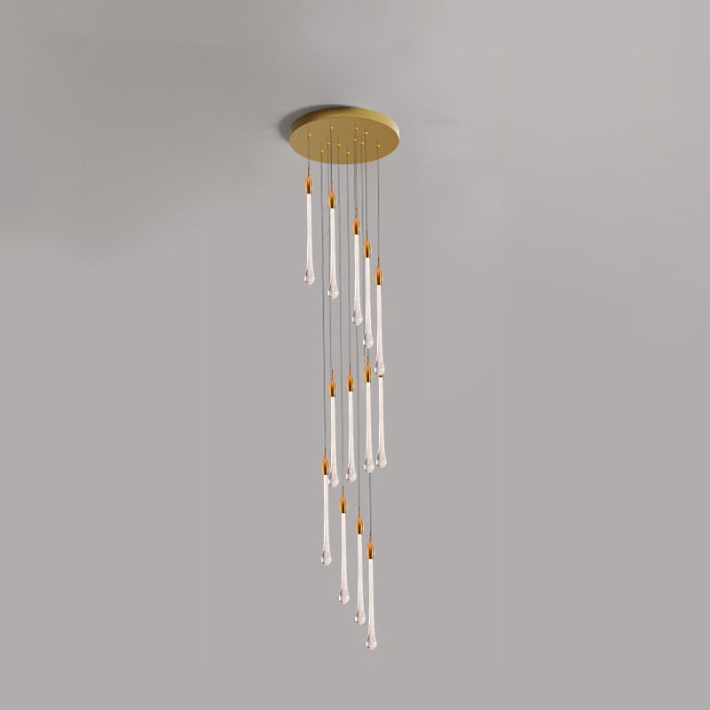 WOMO Lámparas Colgantes de Cristal con Gota de Lluvia-WM2124