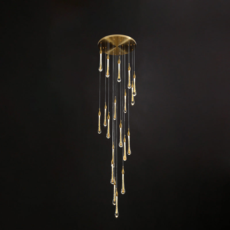 WOMO Lámparas Colgantes de Cristal con Gota de Lluvia-WM2124