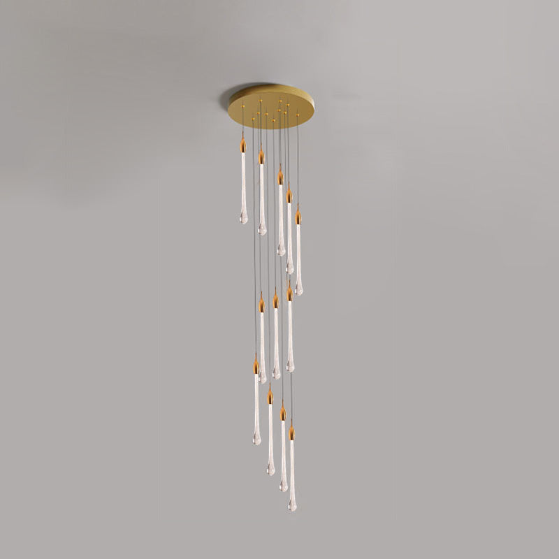 WOMO Lámparas Colgantes de Cristal con Gota de Lluvia-WM2124