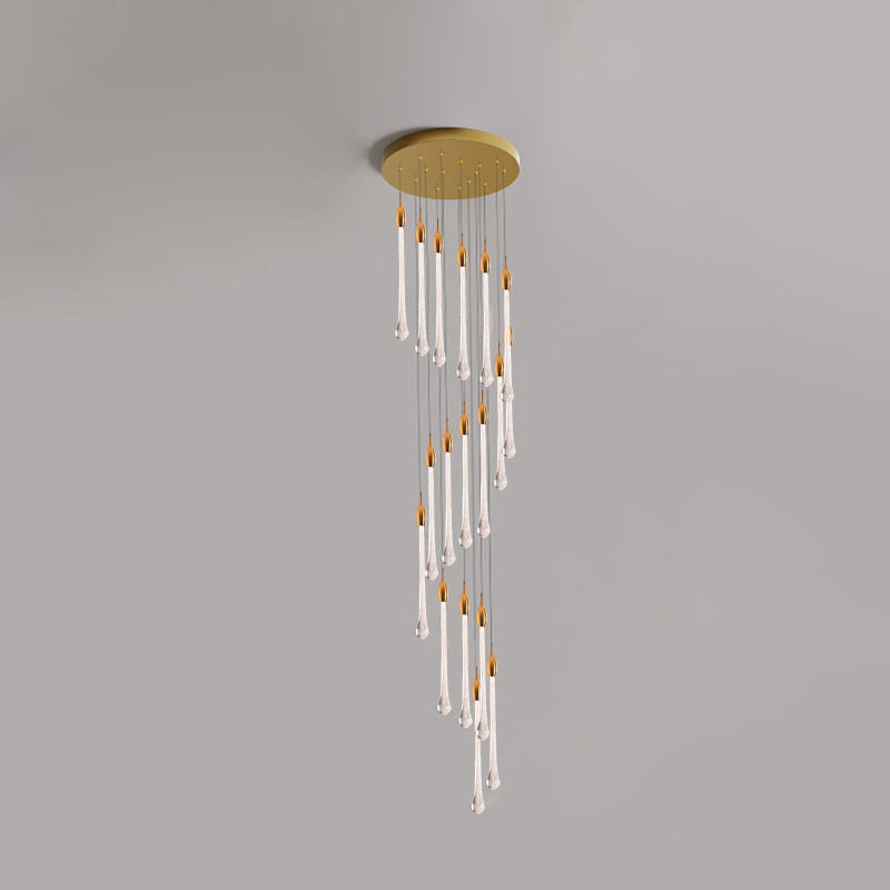 WOMO Lámparas Colgantes de Cristal con Gota de Lluvia-WM2124