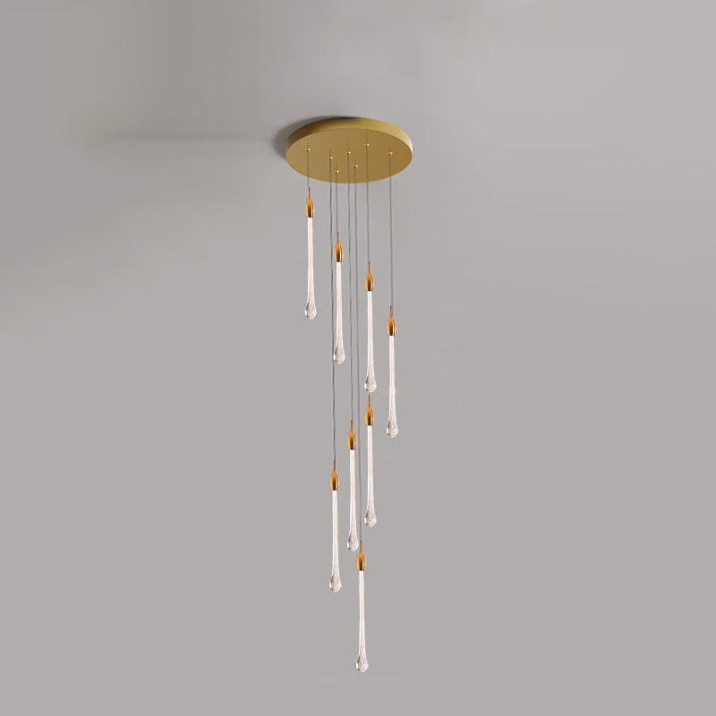WOMO Lámparas Colgantes de Cristal con Gota de Lluvia-WM2124