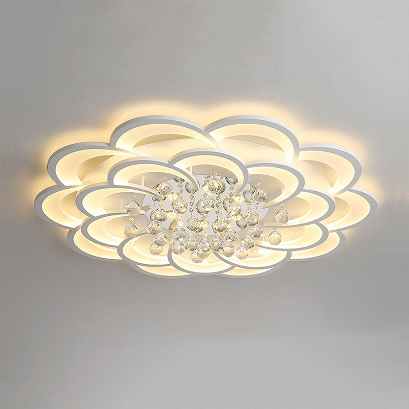 WOMO Lámpara de techo de cristal con forma de flor grande - WM1078